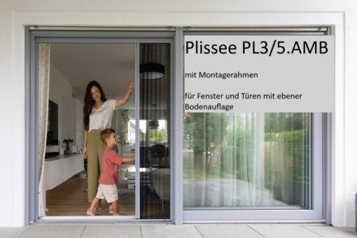 Insektenschutz Plissee für Türen - PL 3/5.AMB für Türen mit ebener Bodenauflage