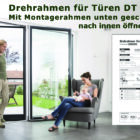 Fliegengittertüre Drehrahmen für Türen mit herunterhängendem Rollladenpanzer - DT 3/9 von MHZ Neher Technology