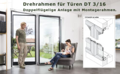 Fliegengittertüre Drehrahmen für Stulptüren mit Mauerleibung - DT 3/16 von MHZ Neher Technology