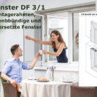 Drehramen für Fenster DF 3/1 fuer flaechenbuendige und flaechenversetzte Fenster