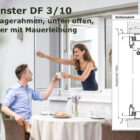 Drehramen für Fenster DF 3/10 für Fenster mit Mauerleibung