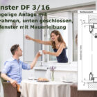 Drehrahmen für Fenster DF 3/16 doppelflügelige Anlage für Stulpfenster mit Mauerleibung