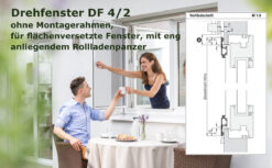 Drehramen für Fenster DF 4/2 für flächenversetzte Fenster