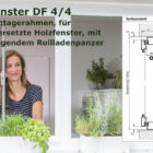 Drehramen für Fenster DF 4/4 für flächenversetzte Holzfenster