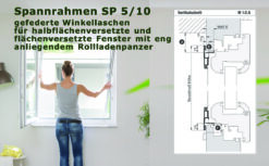 Insektenschutz Spannrahmen 5/10 halbflächenversetzte und flächenversetzte Fenster