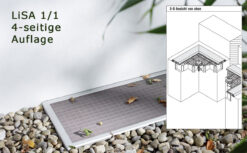 Lichtschachtabdeckung Lisa 4-seitige Auflage