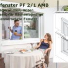 Pendelfenster PF 2/1 AMB flächenbündige und Flächenversetzte Fenster