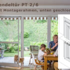 Pendeltüre für flächenbündige und flächenversetzte Türen mit sehr schrägem oder stark abgerundetem Blendrahmenüberschlag - PT 2/6 von MHZ Neher Technology