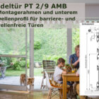 Pendeltuere 2/9 AMB mit Montagerahmen-und unterem schwellenprofil