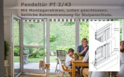 Pendeltüre für flächenversetzte Stulptüren mit eng anliegendem Rollladenpanzer - PT 2/43 von MHZ Neher Technology