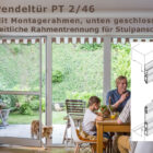Pendeltüre für Kunststoffstulptüren mit sehr schrägem oder stark abgerundetem Blendrahmenüberschlag - PT 2/46 von MHZ Neher Technology