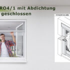Insektenschutz-Rollo RO 4/1 unten Abdichtung