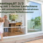 Schiebeanlage ST 3/3 umlaufender blendrahmen
