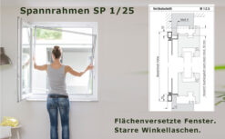Spannrahmen 1/25 flächenversetzte Fenster