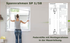 Spannrahmen 1/58 mit Montagerahmen Mauerleibung