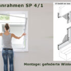 Insektenschutz-Spannrahmen für flächenbündige und flächenversetzte Fenster mit sehr schrägem oder stark abgerundetem Blendrahmenüberschlag - SP 4/1 von MHZ Neher Technology