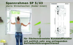 Spannrahmen SP 5/43 für Flächenversetzte Kunststofffenster