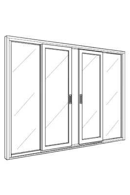 Zweiflüglige Glasschiebetüre